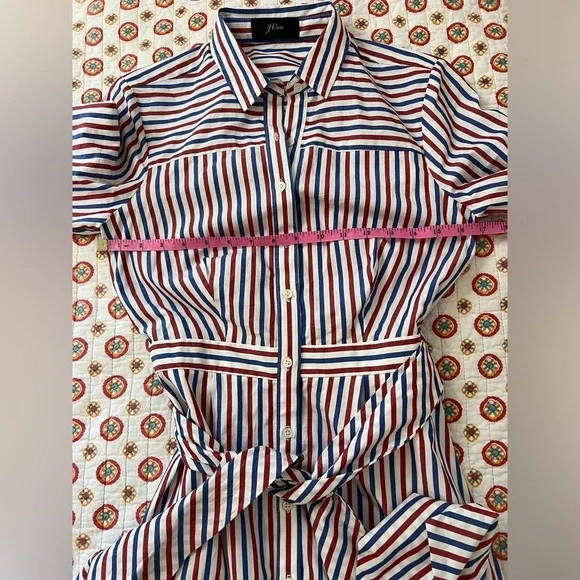 J. Crew Striped Midi Dress - Red, Blue, White - Picture 8 of 10